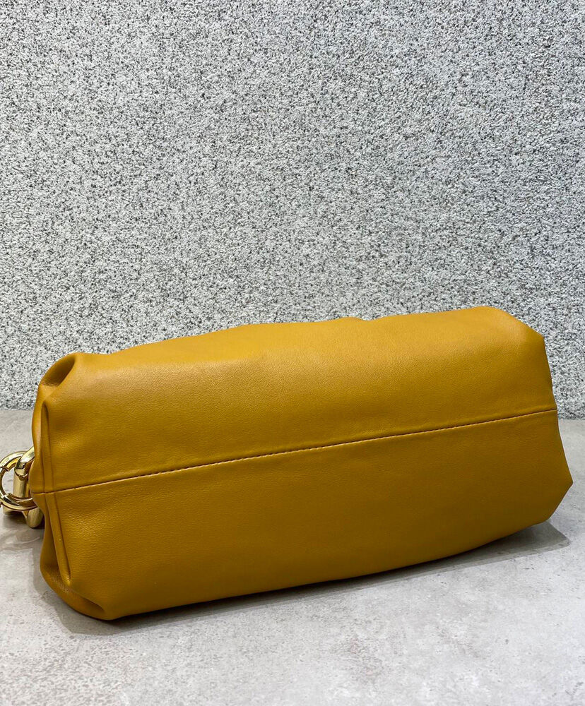 Bottega Veneta The Chain Pouch Clutch Leather Yellow